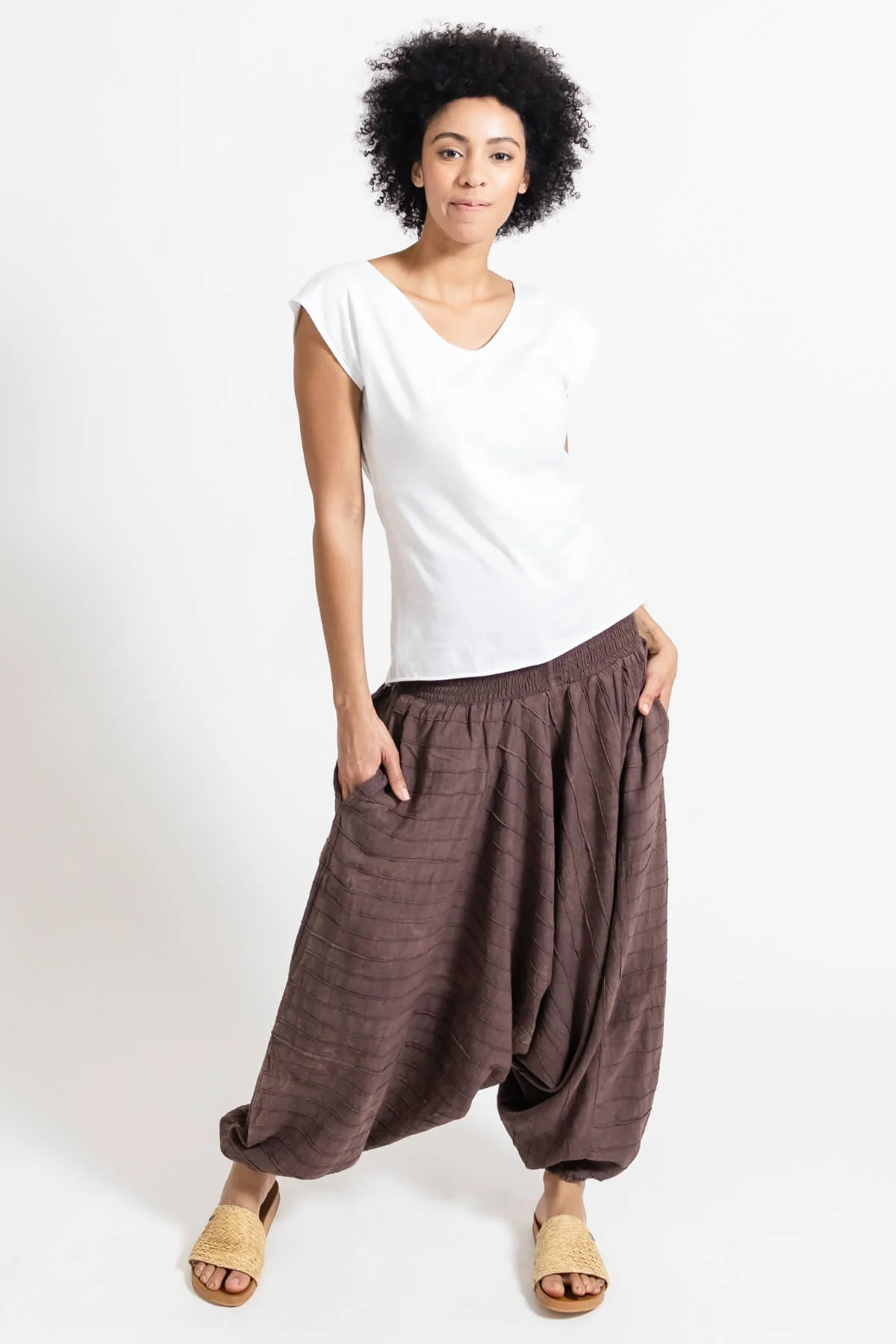 Low Crotch Pants - Pintuck - Image 11