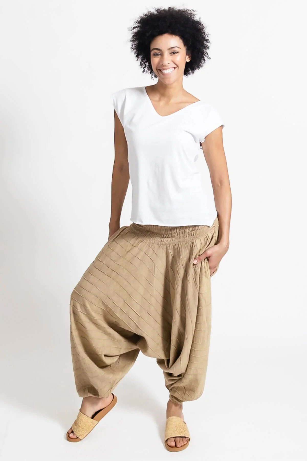 Low Crotch Pants - Pintuck - Image 26