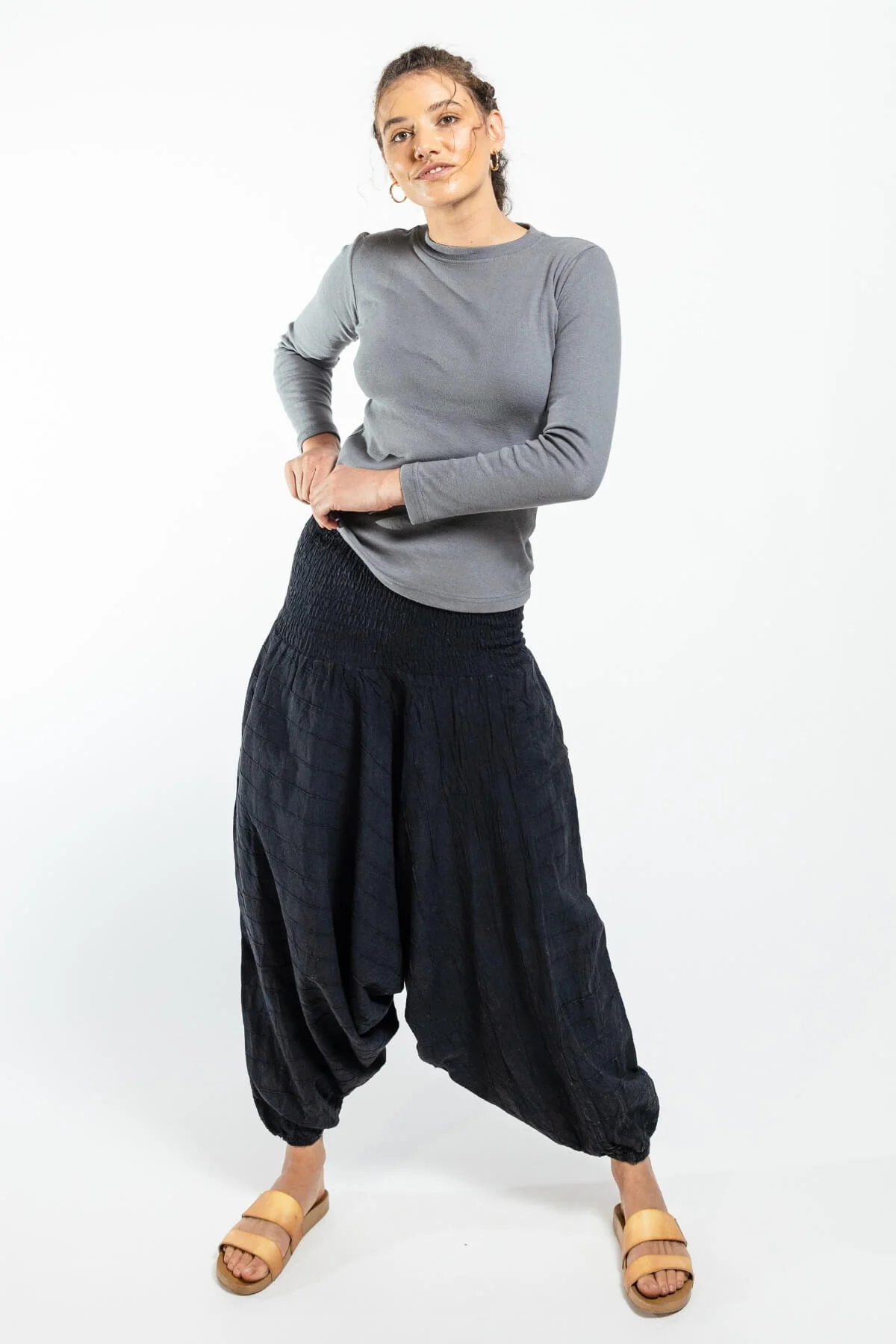 Low Crotch Pants - Pintuck - Image 37