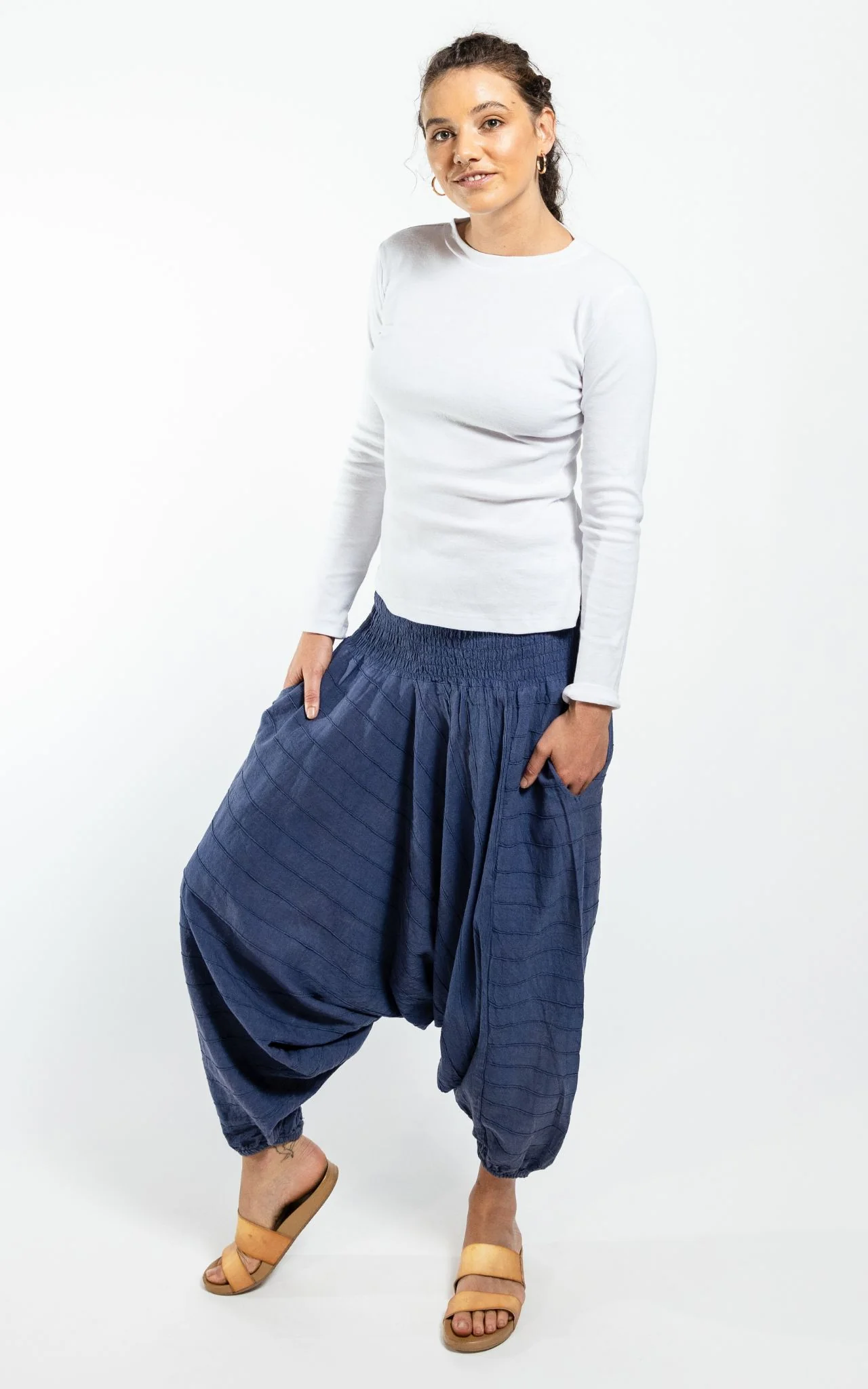 Low Crotch Pants - Pintuck - Image 45