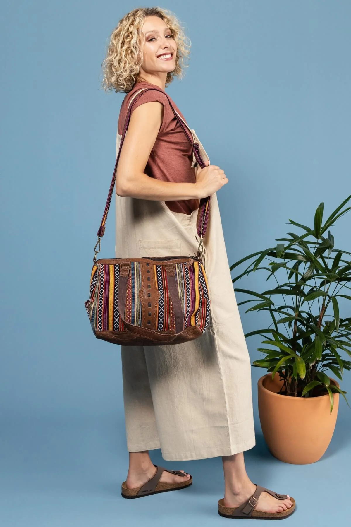 Buffalo Leather & Cotton Bag - Finistère - Image 2