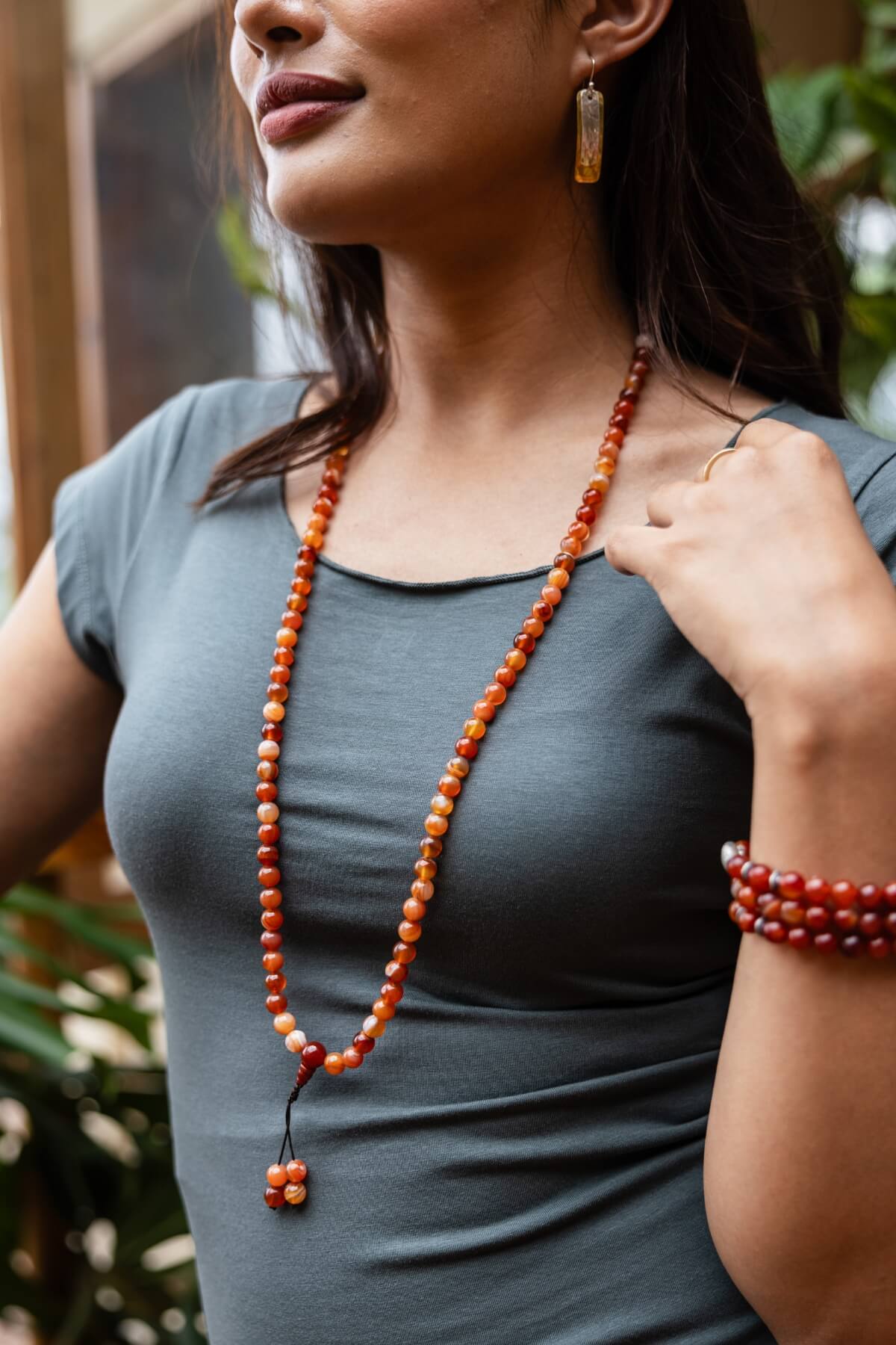 Carnelian Mala Necklace - Image 4