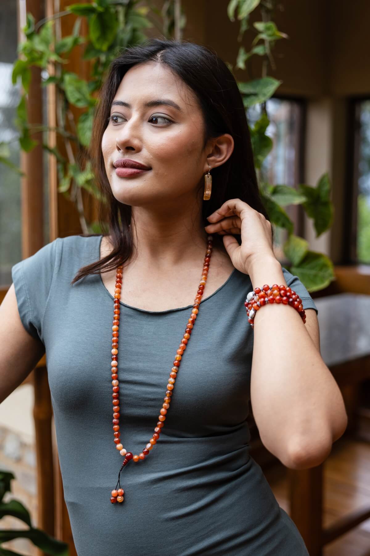 Carnelian Mala Necklace - Image 6