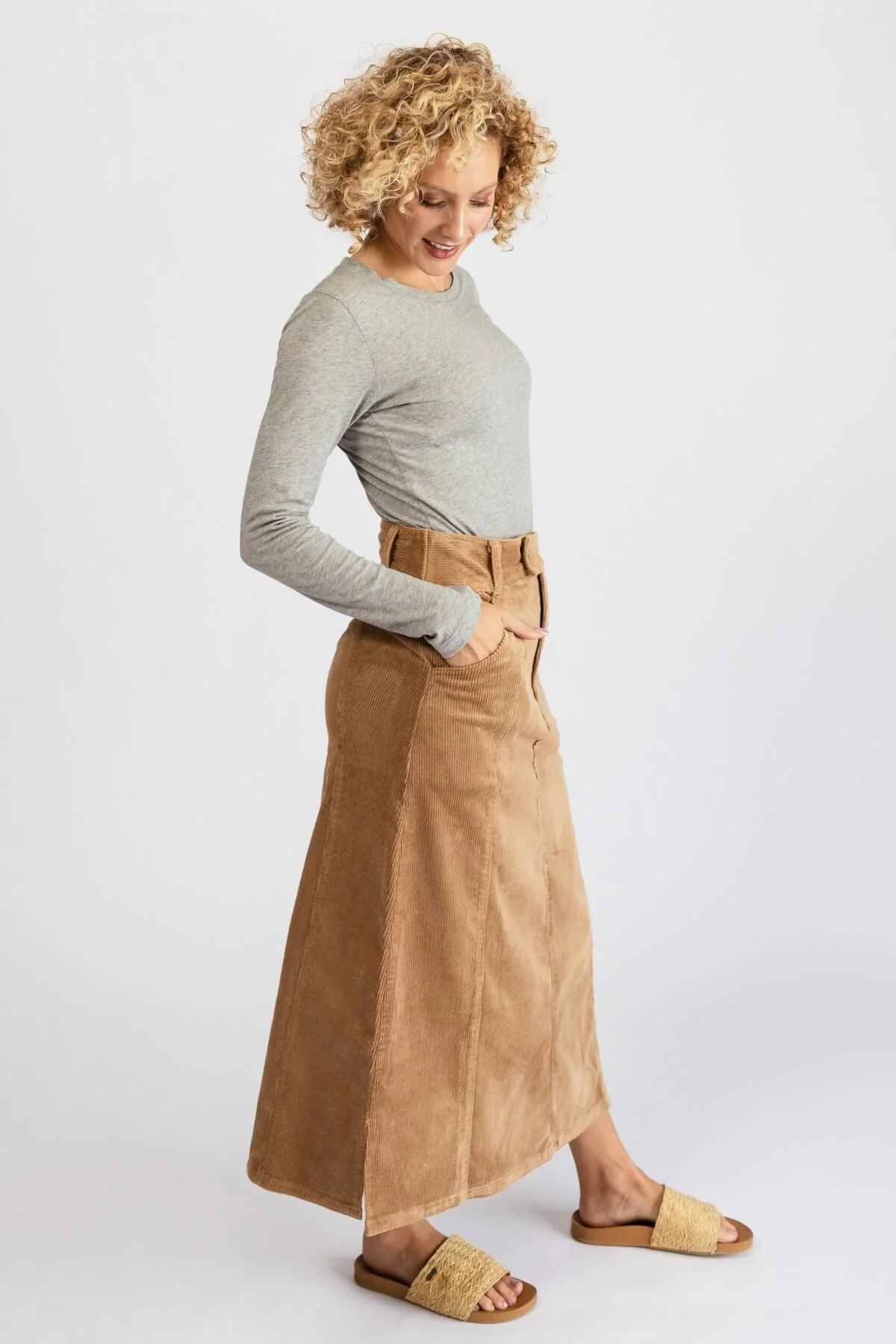 Corduroy Maxi Skirt - Image 10