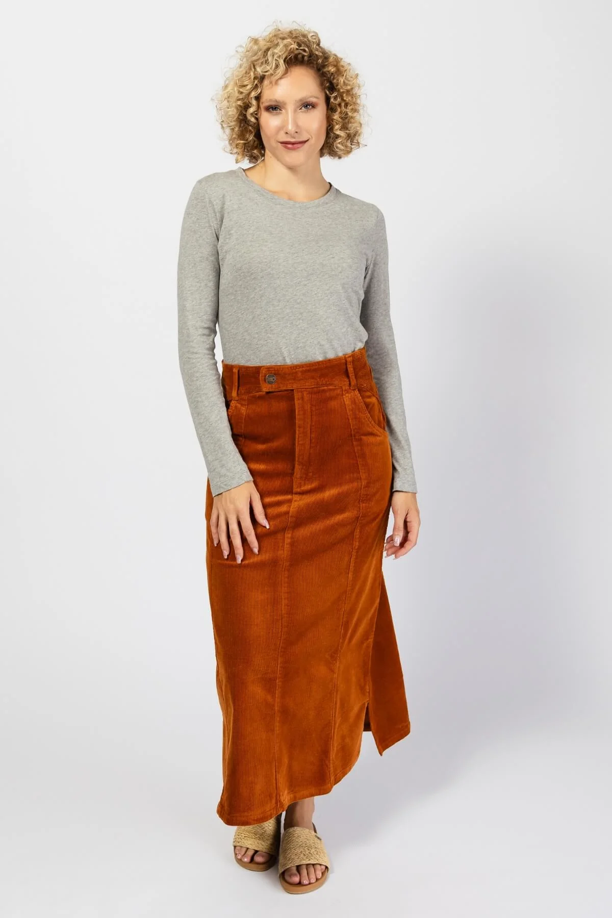 Corduroy Maxi Skirt - Image 22