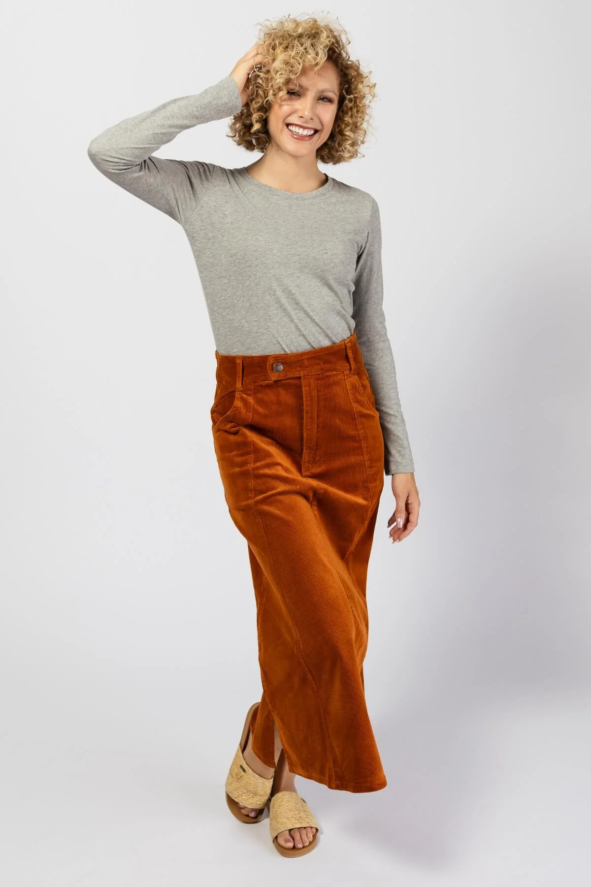 Corduroy Maxi Skirt - Image 25