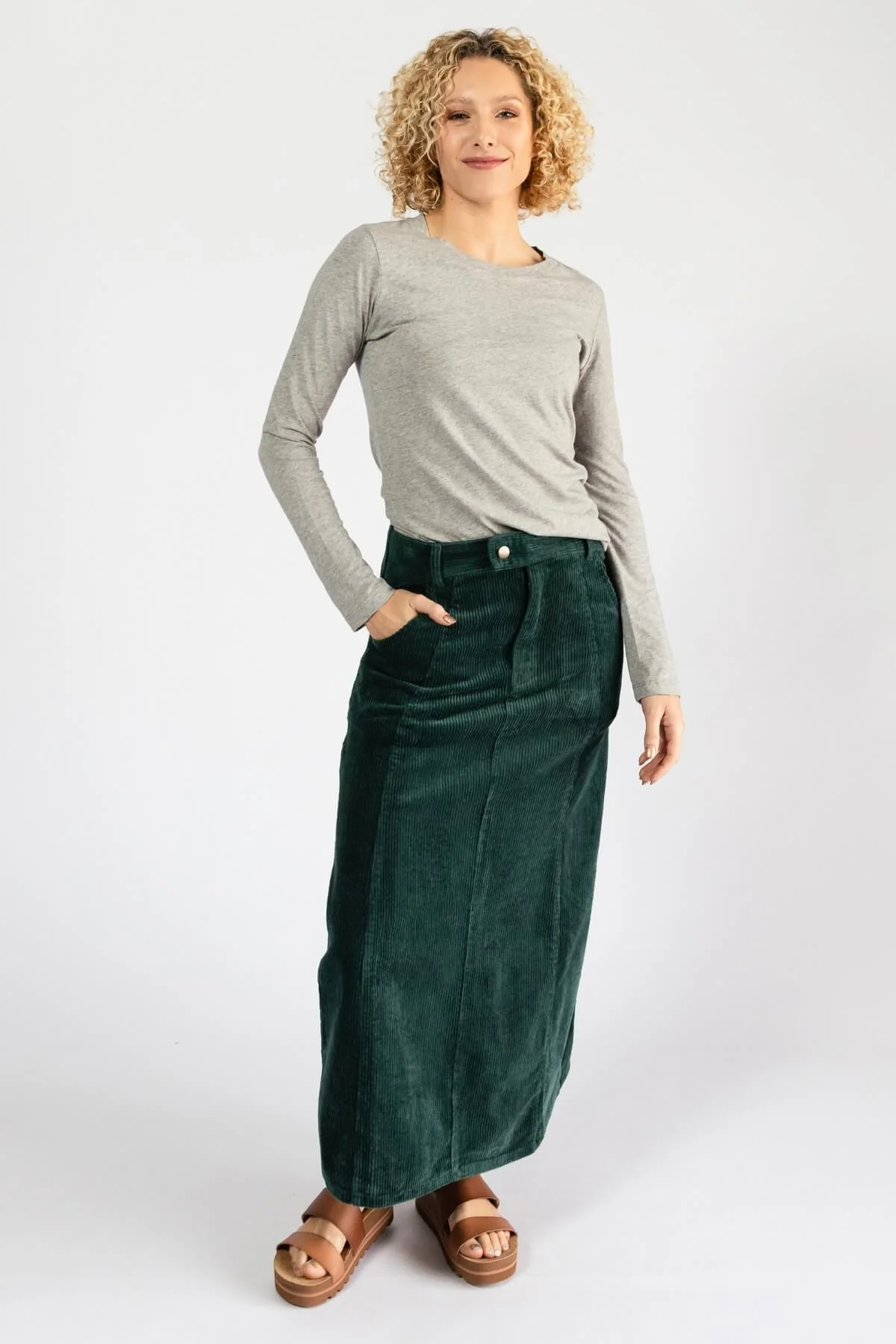 Corduroy Maxi Skirt - Image 34