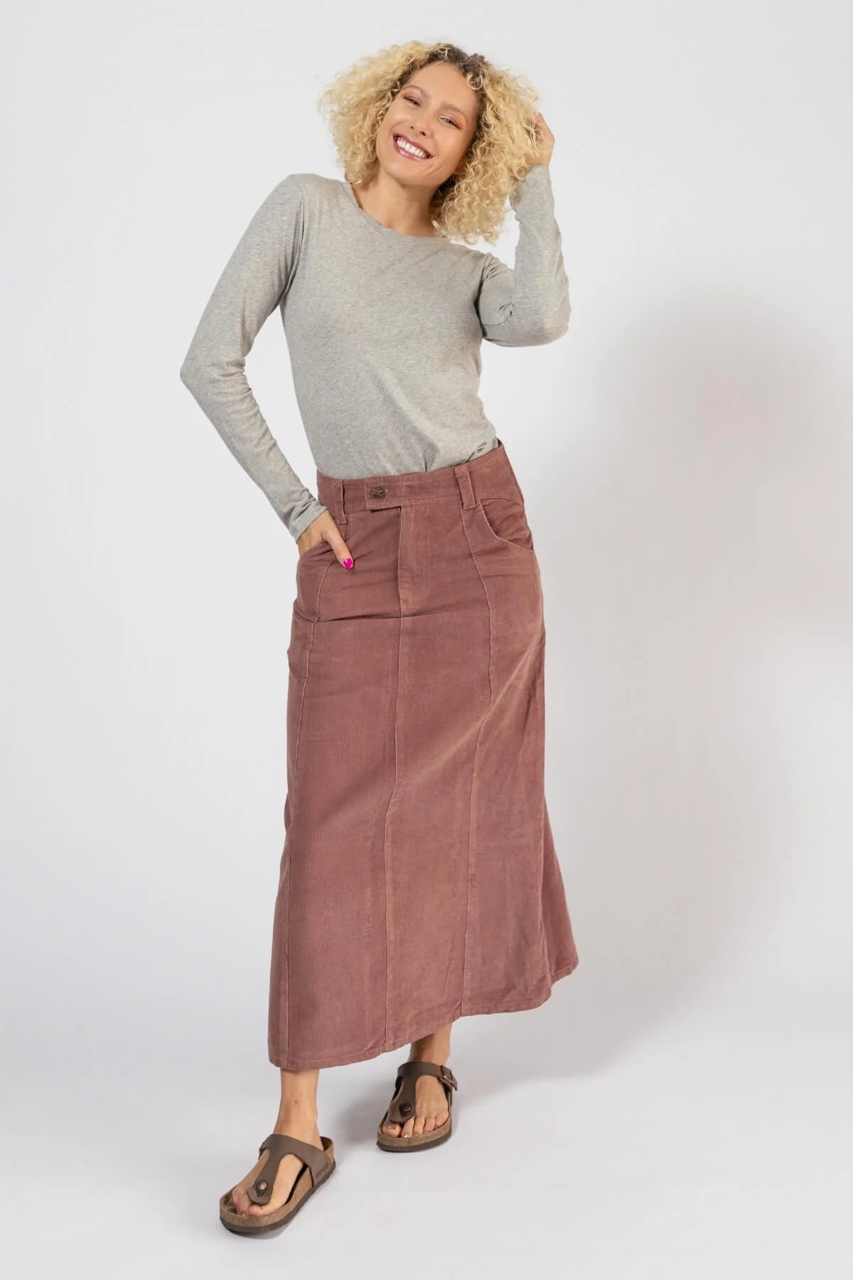 Corduroy Maxi Skirt - Image 36