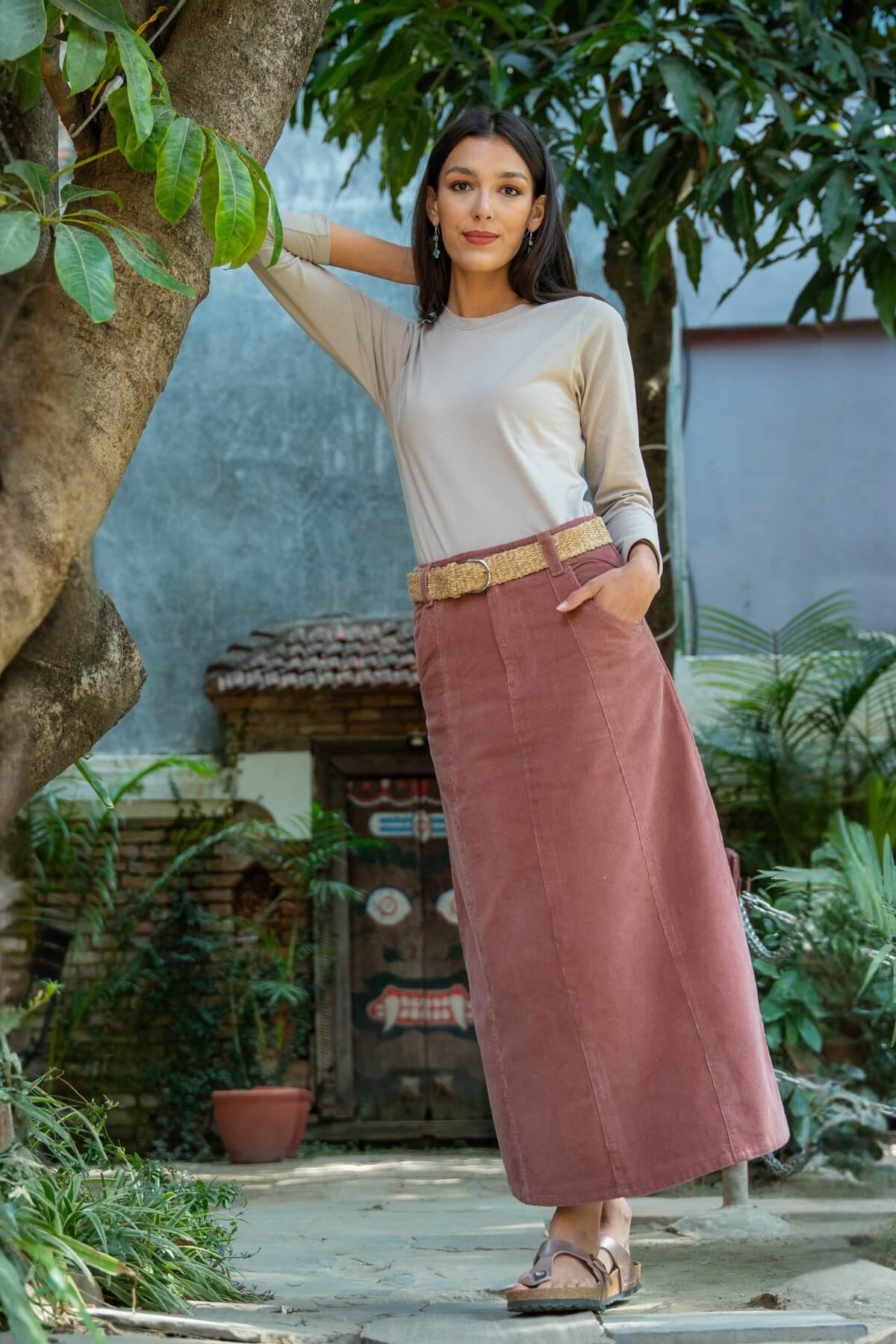 Corduroy Maxi Skirt - Image 37