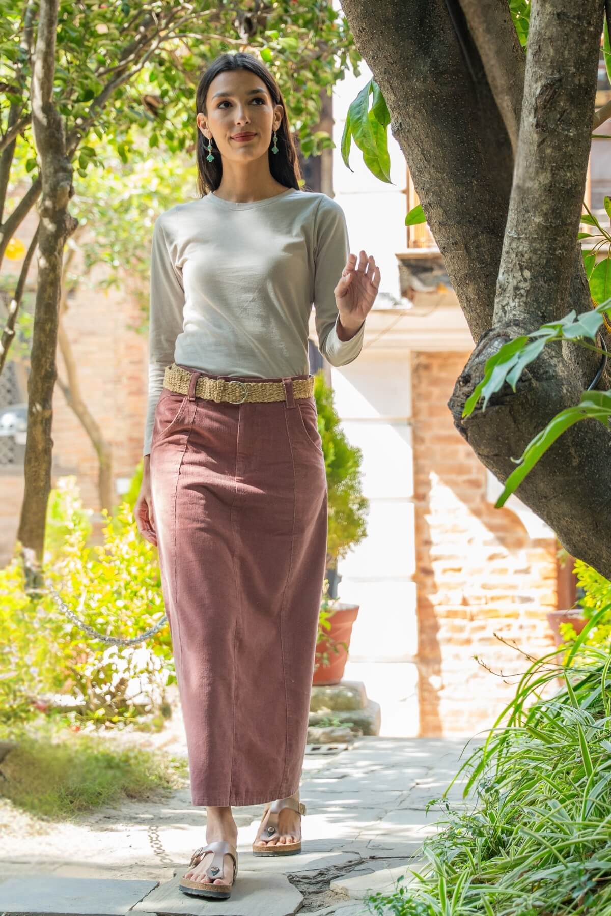 Corduroy Maxi Skirt - Image 41