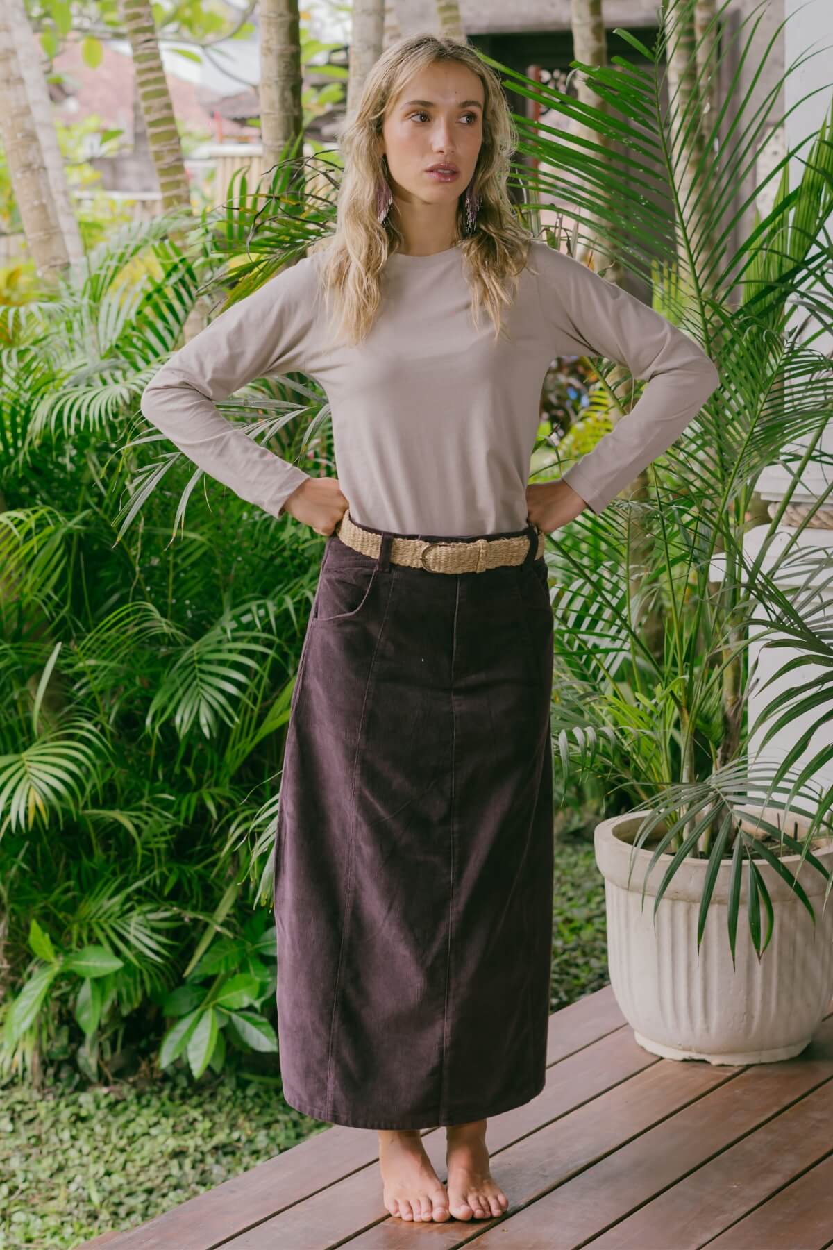 Corduroy Maxi Skirt - Image 46