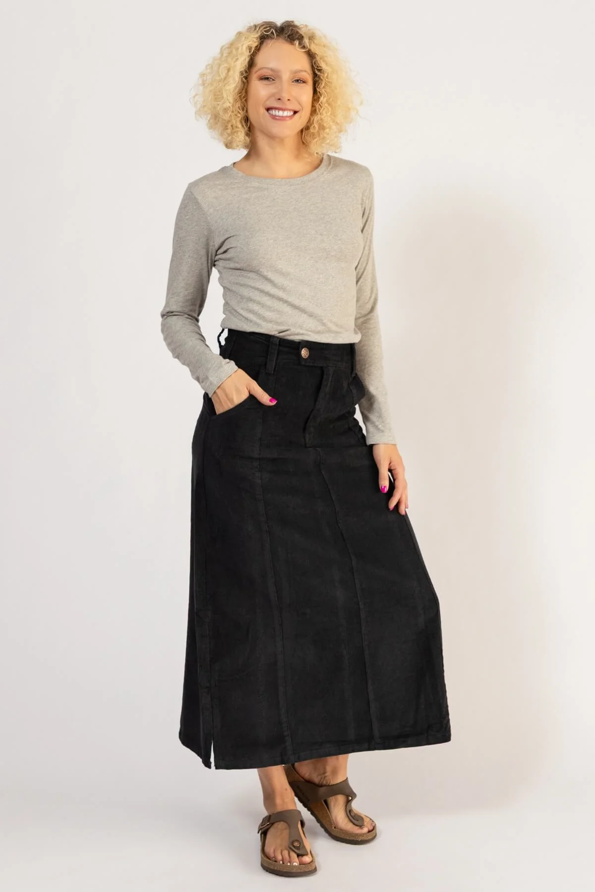 Corduroy Maxi Skirt - Image 51