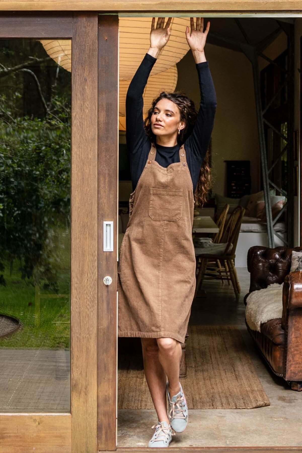 Corduroy Pinafore - Peanut - Image 6
