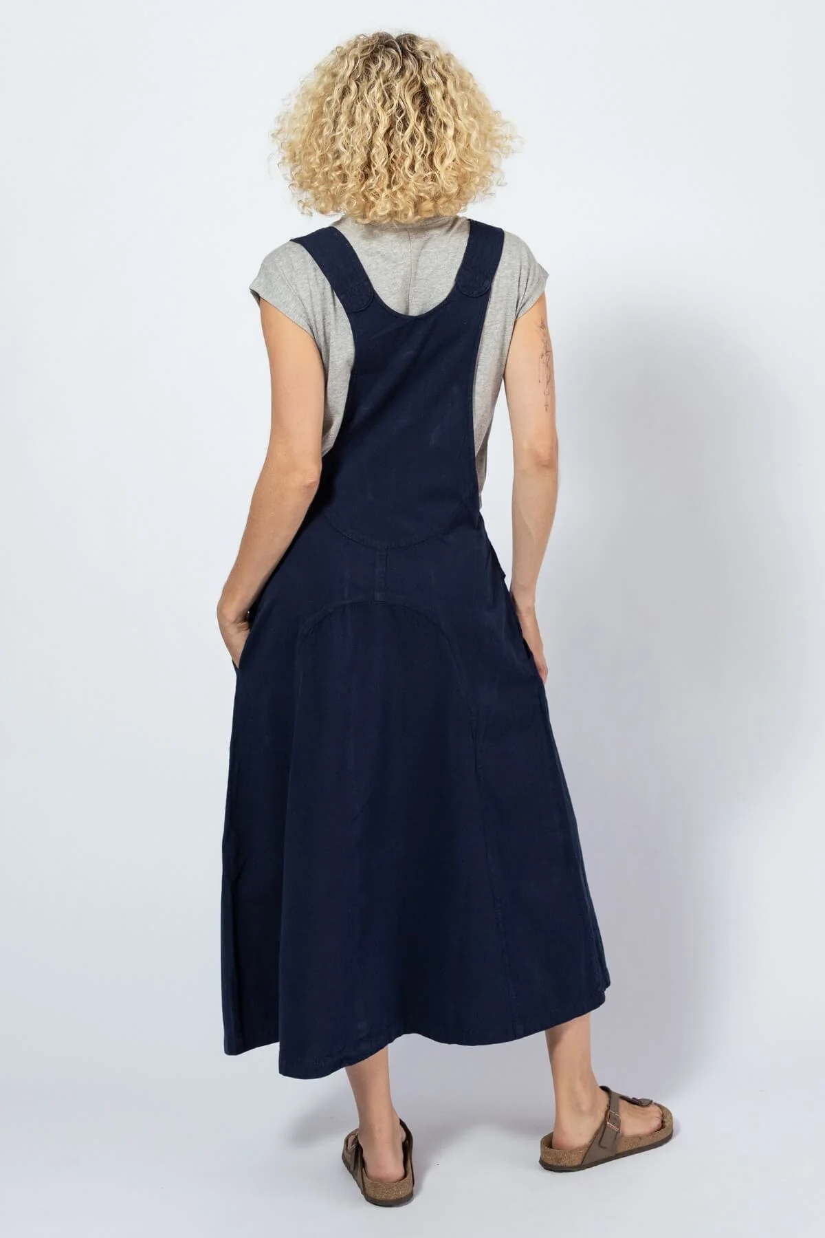 Dungaree Dress - Midnight Blue - Image 5