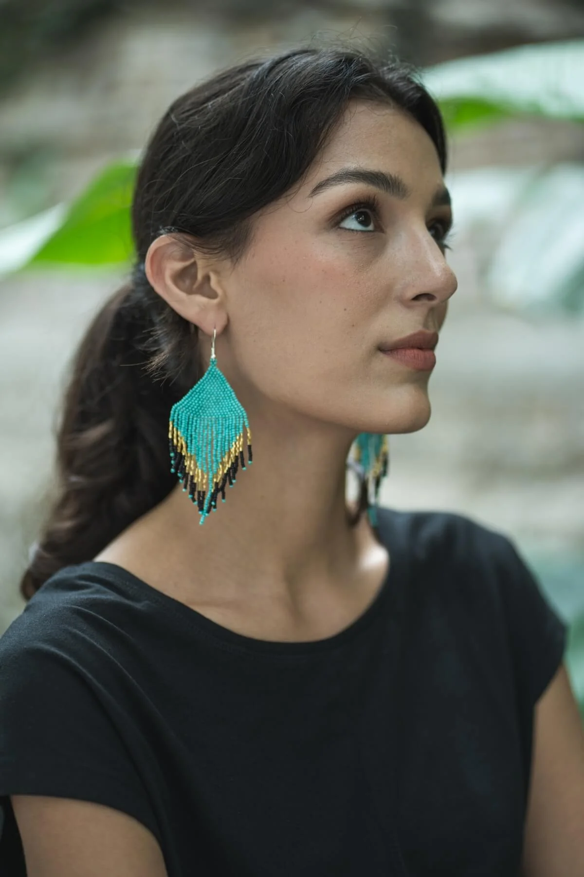 Beaded Earrings - Maldives Blue - Image 4