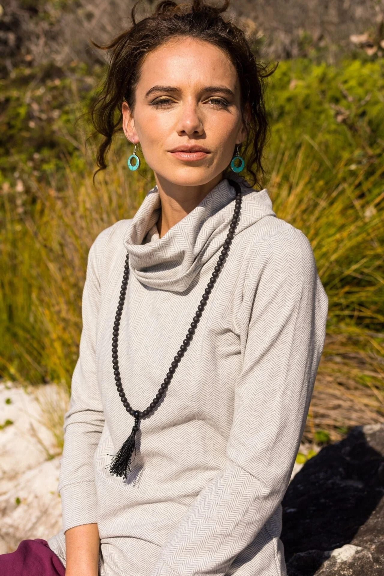 Lava Bead Mala Necklace - Image 3