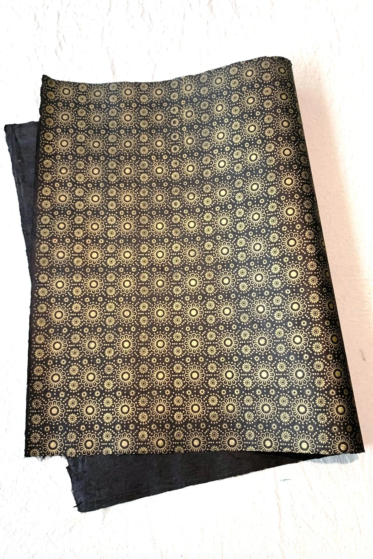 Gift Wrapping Paper - Gold on Black - Image 3