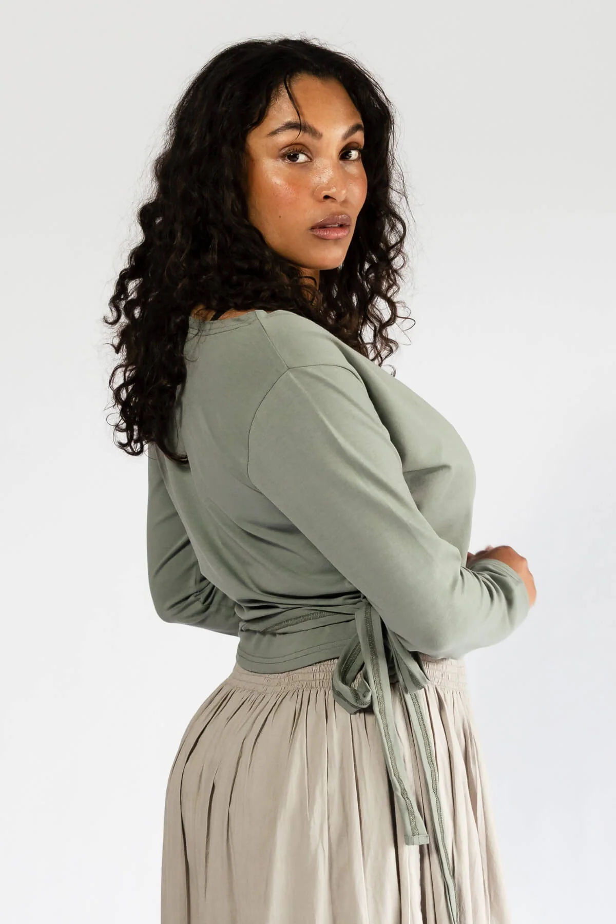 Organic Wrap Top - Long Sleeve - Image 5