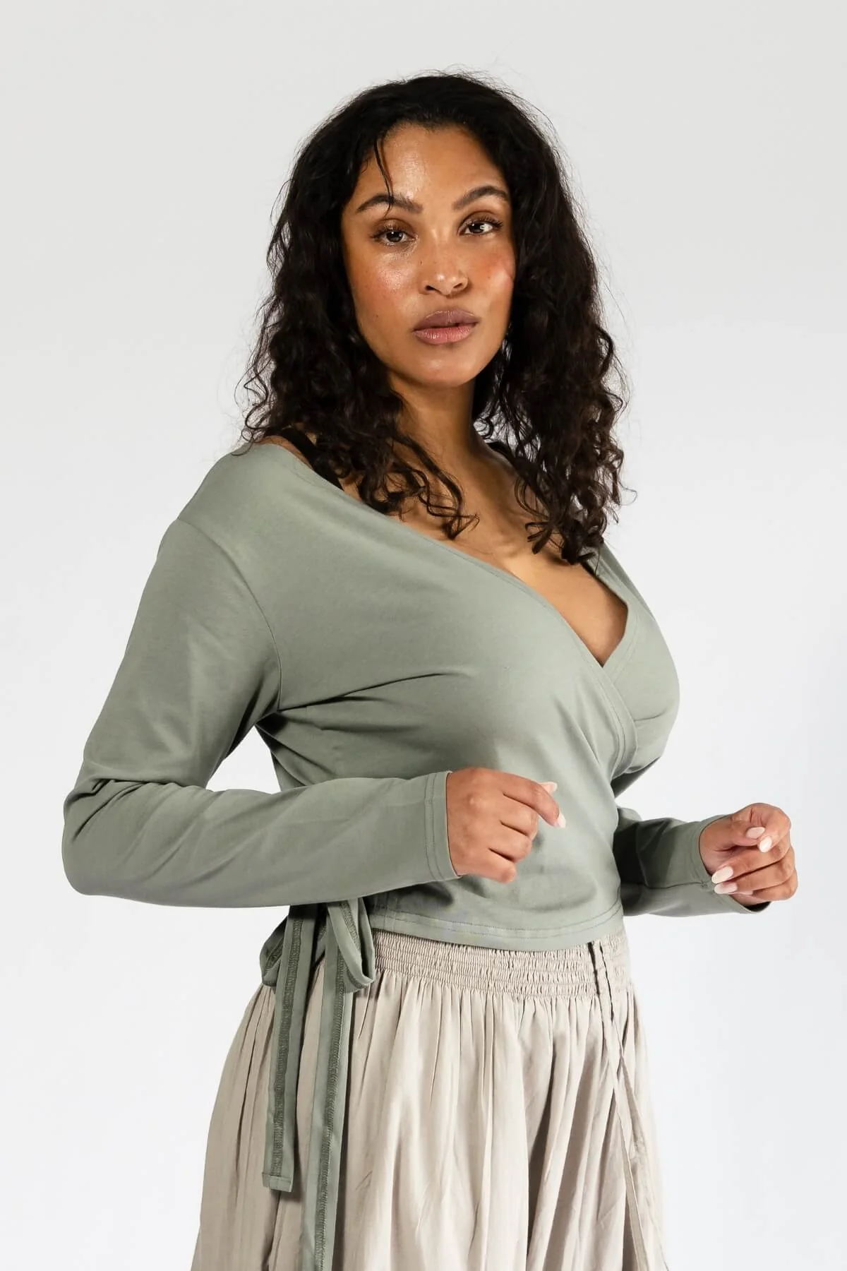 Organic Wrap Top - Long Sleeve - Image 6