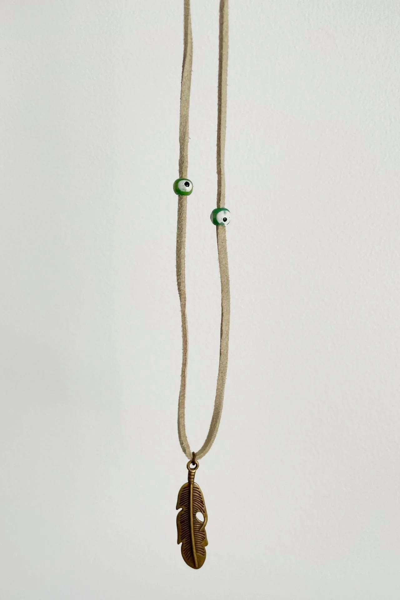 Suede Necklace - Feather - Image 2