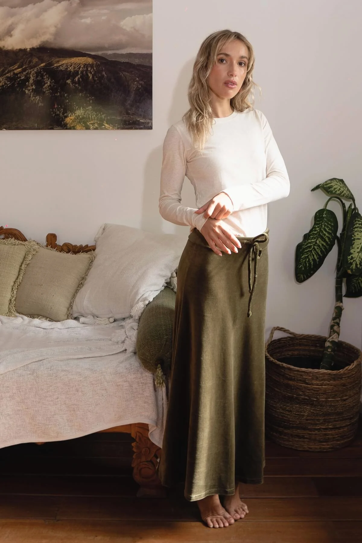 Velvet Maxi Skirt - Image 4
